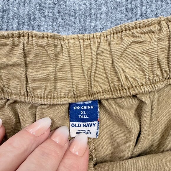 Old Navy OG Chino Cargo Pants Pockets Boho Preppy Khaki Womens XL Tall NEW - Picture 4 of 9